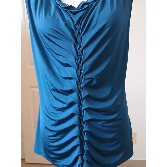 Dana Buchman Womens Sleeveless Braided Detail V Neck Stretch Pullover Top Medium - Picture 5 of 13